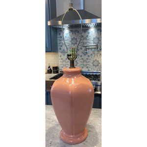 Vintage Mar-Kel Porcelain Lamp-Coral Pink/No Shade
